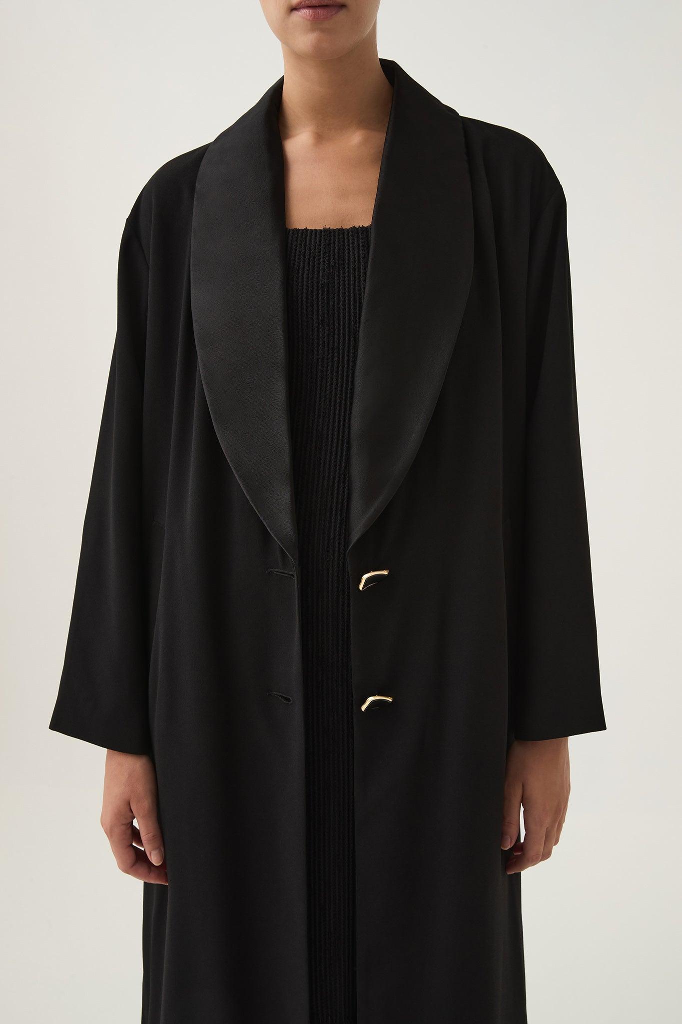 Kara Long Line Crepe Coat Product Image