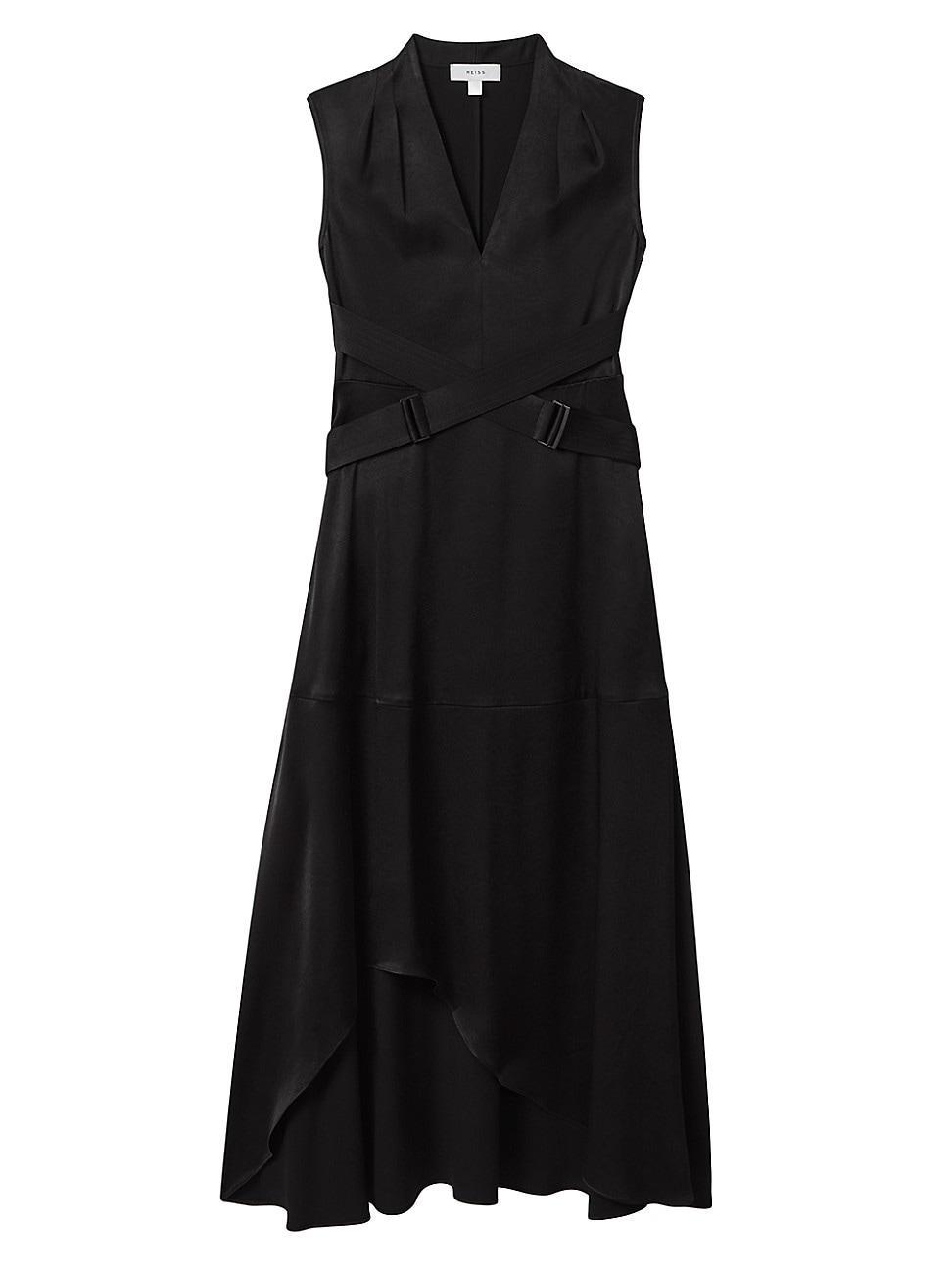 Womens Raya Belted Crepe Maxi Dress Product Image