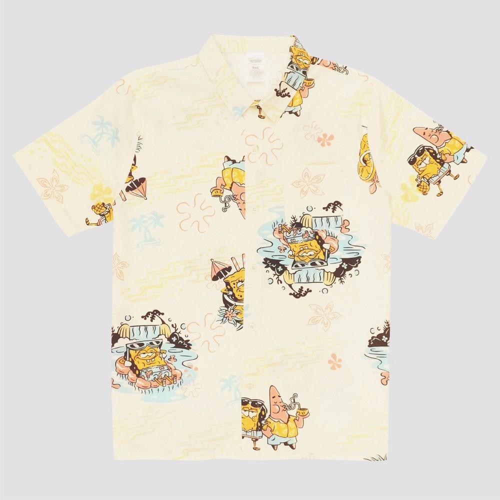 Mens SpongeBob SquarePants Button-Down Shirt Product Image