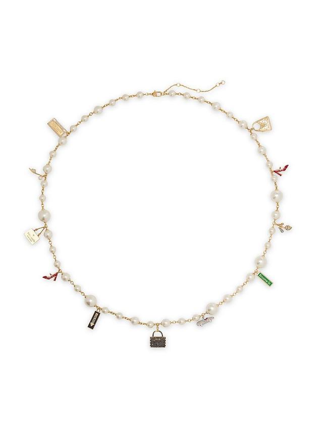 Womens New York Minute Goldtone, Imitation Pearl, Glass & Enamel Necklace Product Image