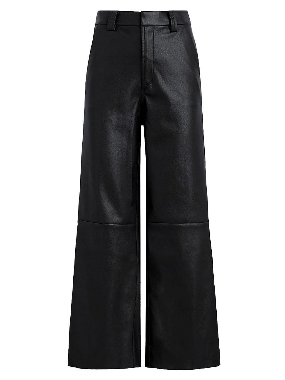 Joes Jeans The Mia High Rise Wide Leg Faux Leather Pants Product Image