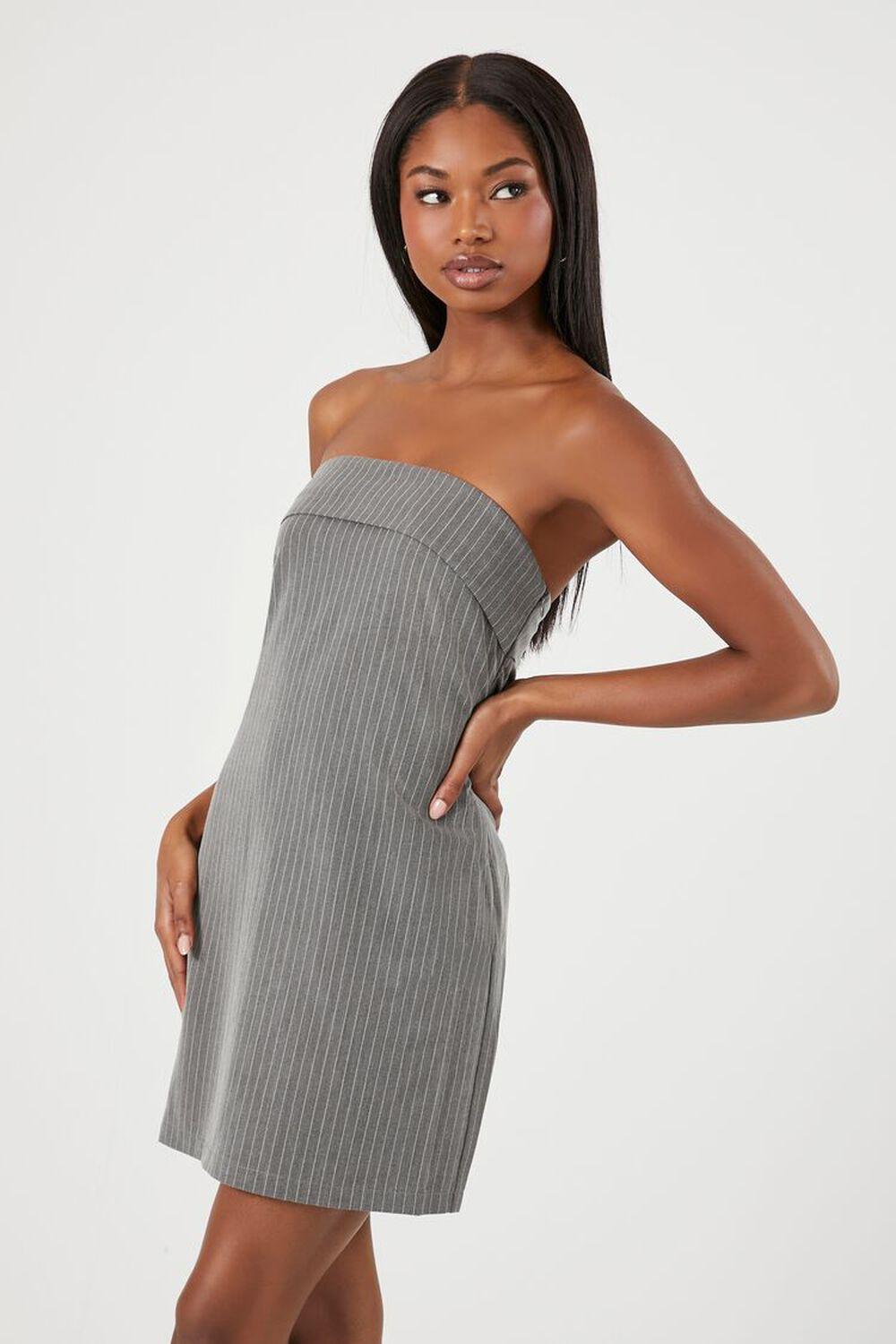 Pinstriped Strapless Mini Dress | Forever 21 Product Image