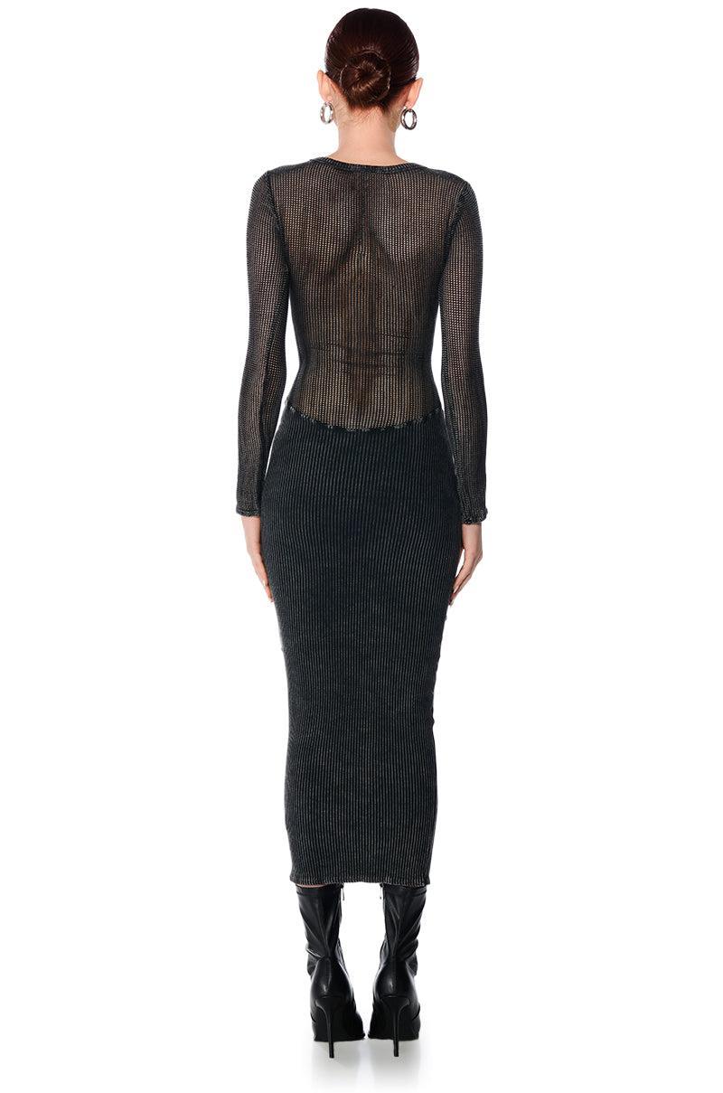 RENEE MESH KNIT MIDI DRESS Product Image