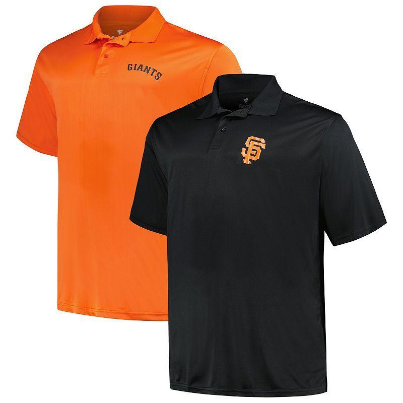 Mens Profile /Orange San Francisco Giants Big & Tall Two-Pack Solid Polo Set Product Image