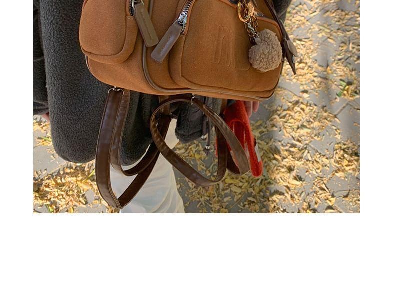 Faux Suede Plain Shoulder Bag Product Image