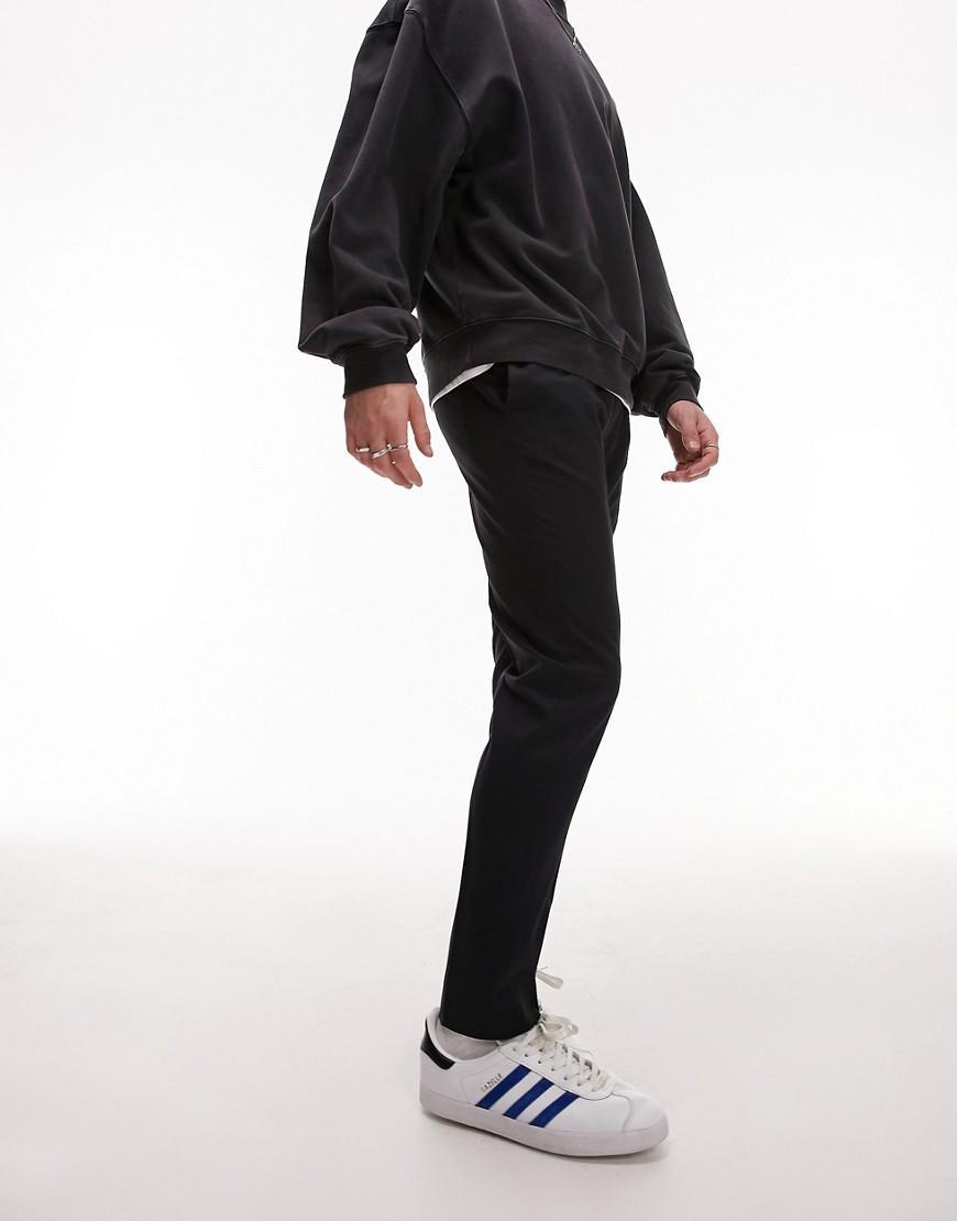 Topman skinny smart pants with elasticated waistband Product Image