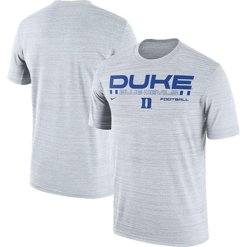 Mens Nike White Duke Blue Devils Velocity Legend Dri-Fit Performance T-Shirt Product Image