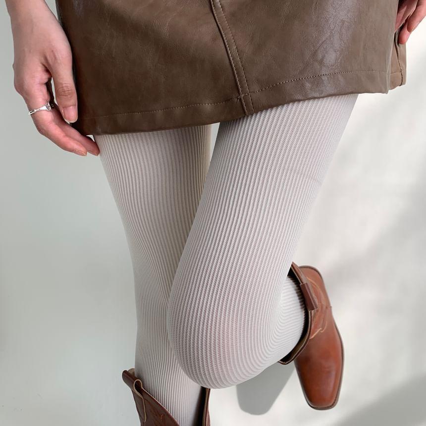 Plain Ribbed Tights Product Image