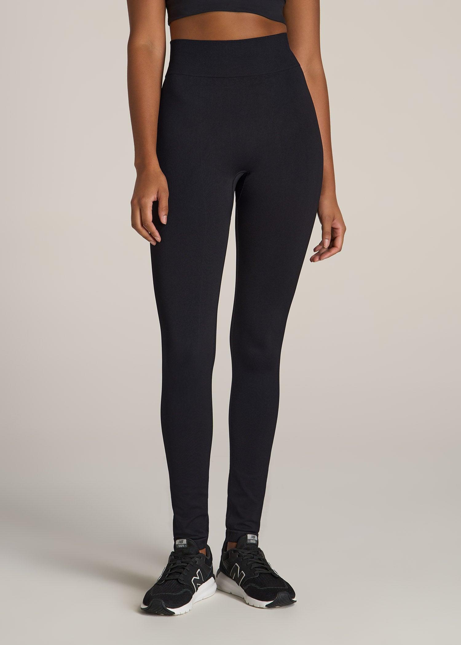 Seamless Leggings for Tall Women in Black Female Product Image