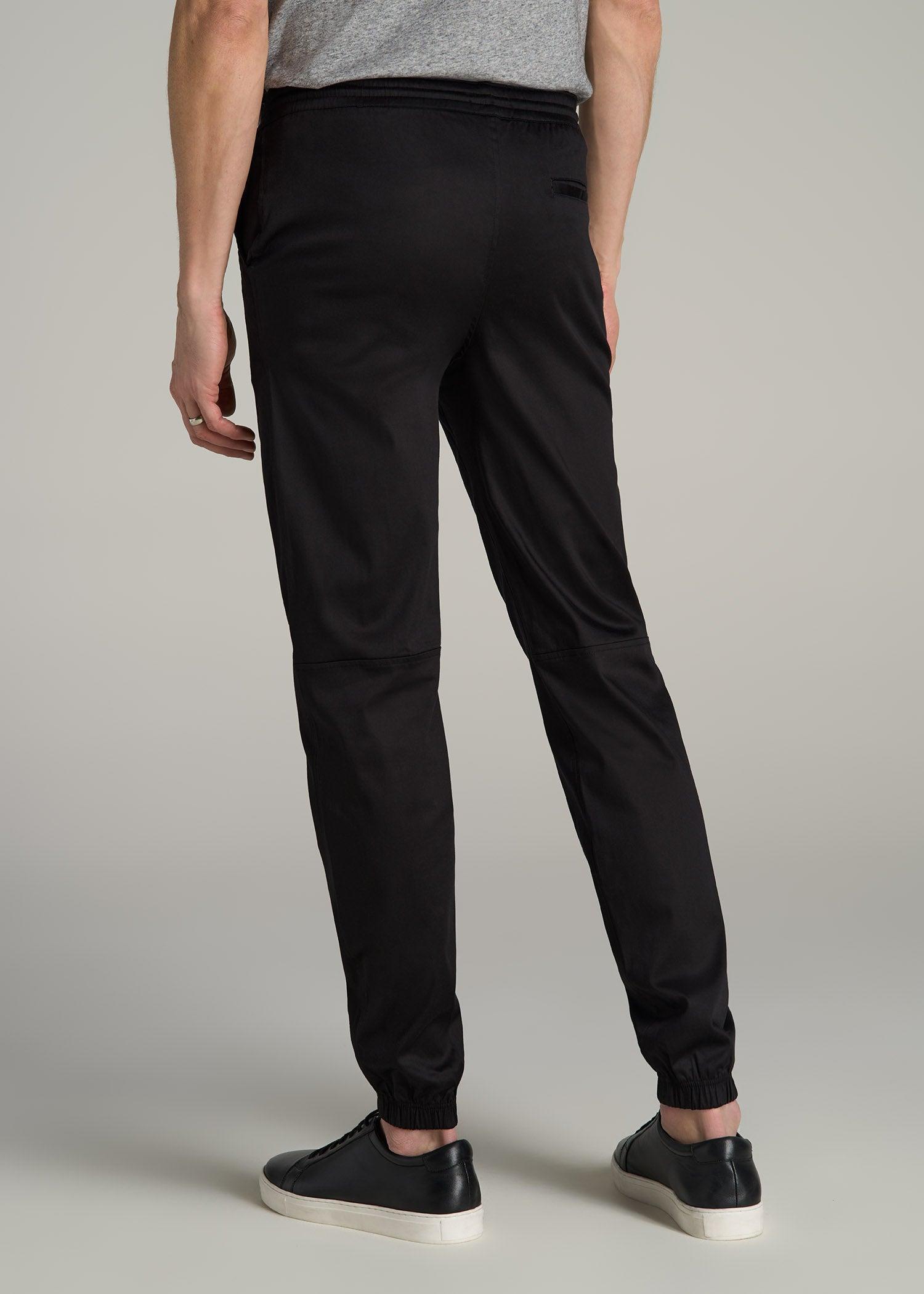 Stretch Twill Tall Men's Jogger Pants in Black Product Image