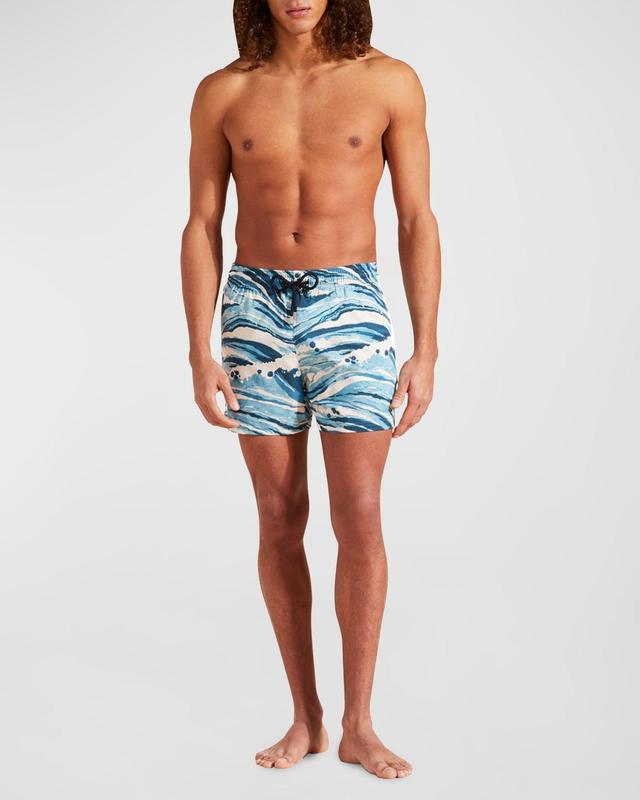 Mens Wave Stripe Swim Trunks Product Image