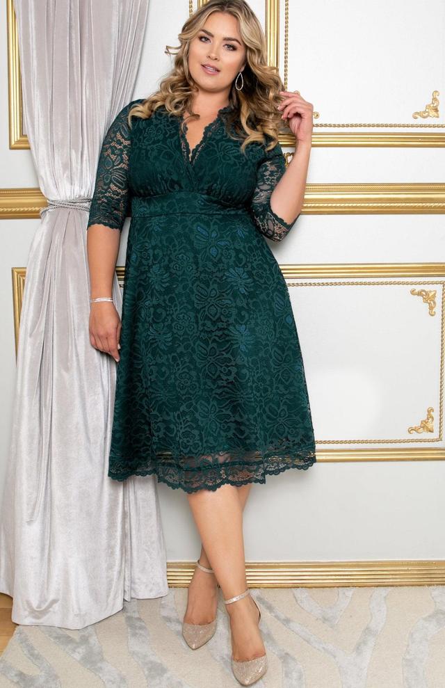 Mademoiselle Lace Cocktail Dress - Plus Product Image