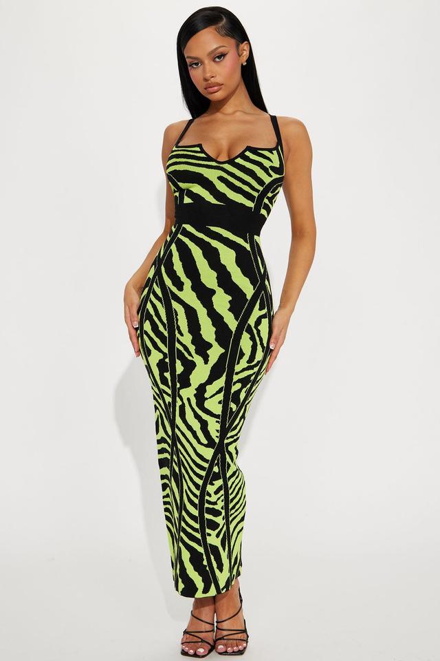 Wild Thing Maxi Dress - Lime Product Image