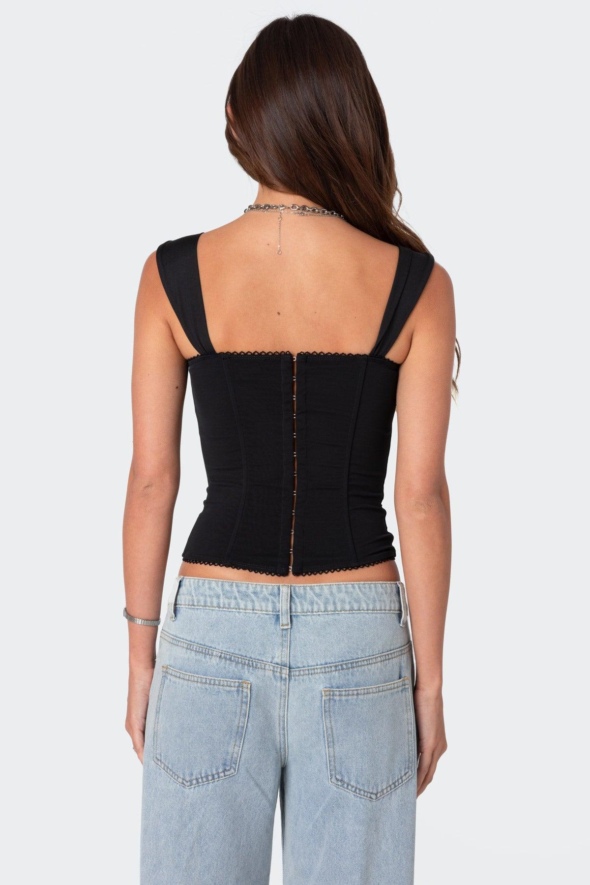 Marcella Wide Strap Mesh Corset Product Image