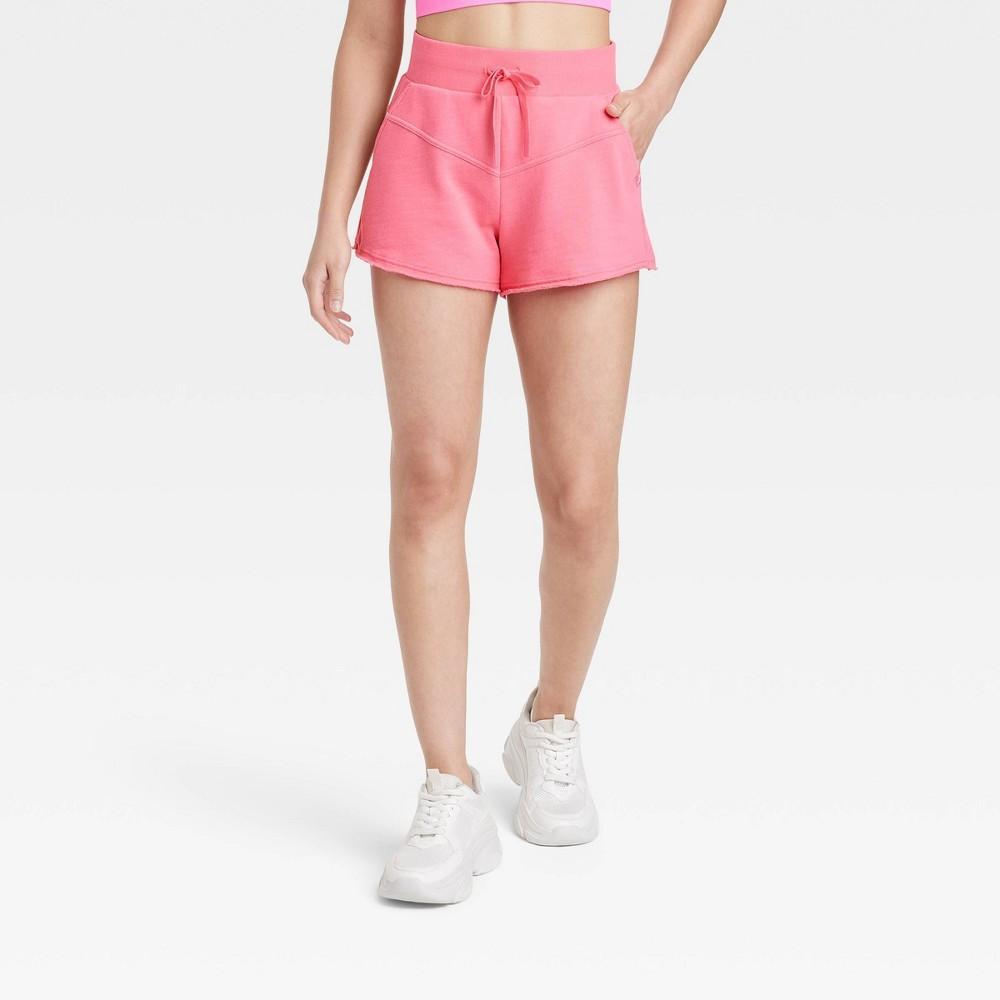 Womens Fleece High-Rise Shorts 3 - JoyLab M Product Image