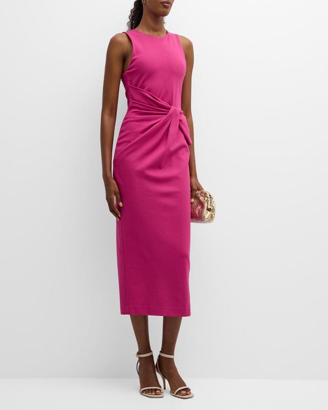 Womens Punto Milano Draped Midi-Dress Product Image