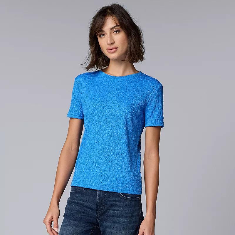 Womens Simply Vera Vera Wang Textured Tee Product Image