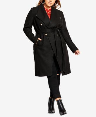 Plus Size Sassy Military Coat Product Image