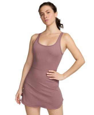 Nike Womens One Dri-fit Scoop Neck Sleeveless Dress - Smokey Mauve/platinum Violet Product Image