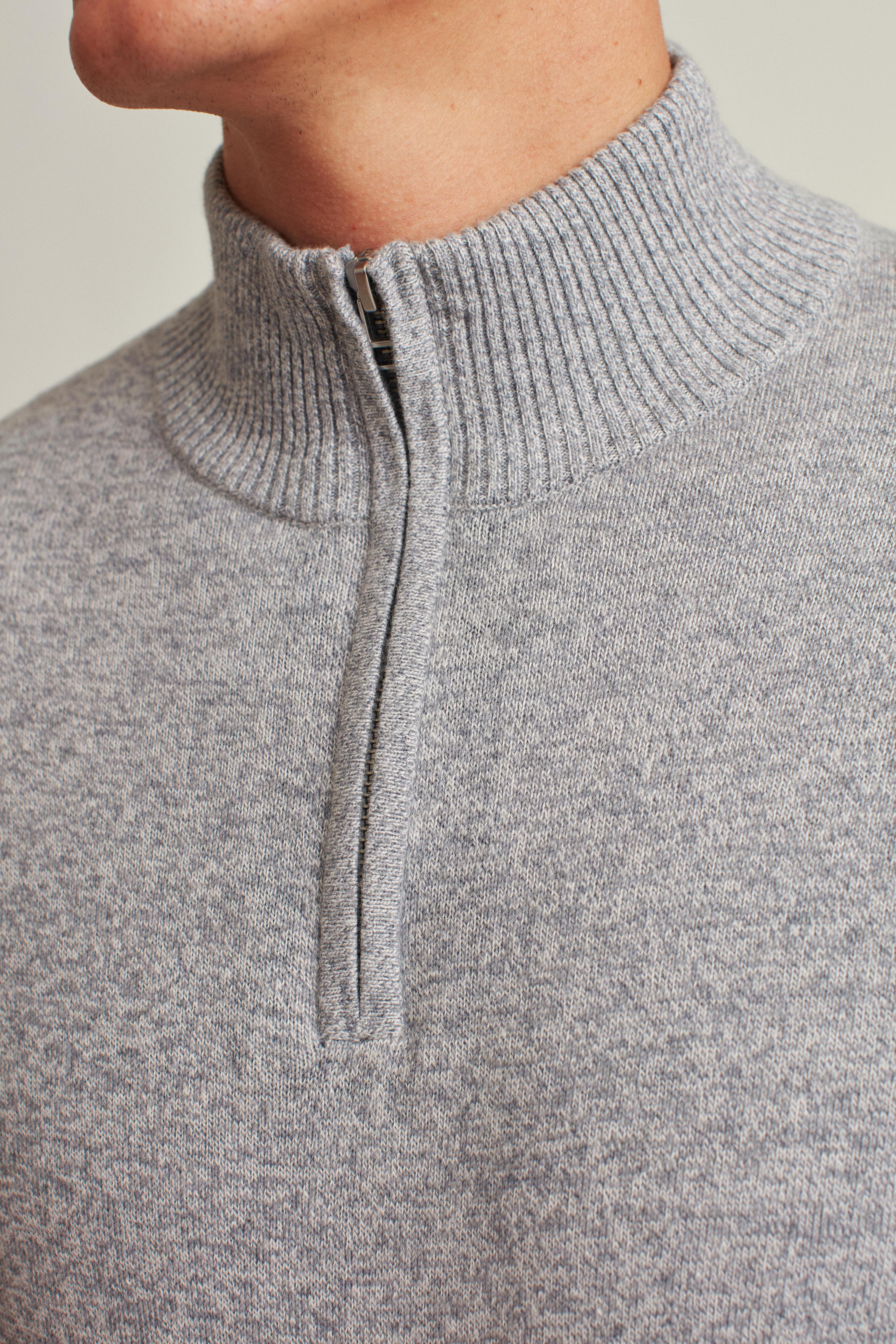 Washable Cotton Cashmere Half-Zip Product Image