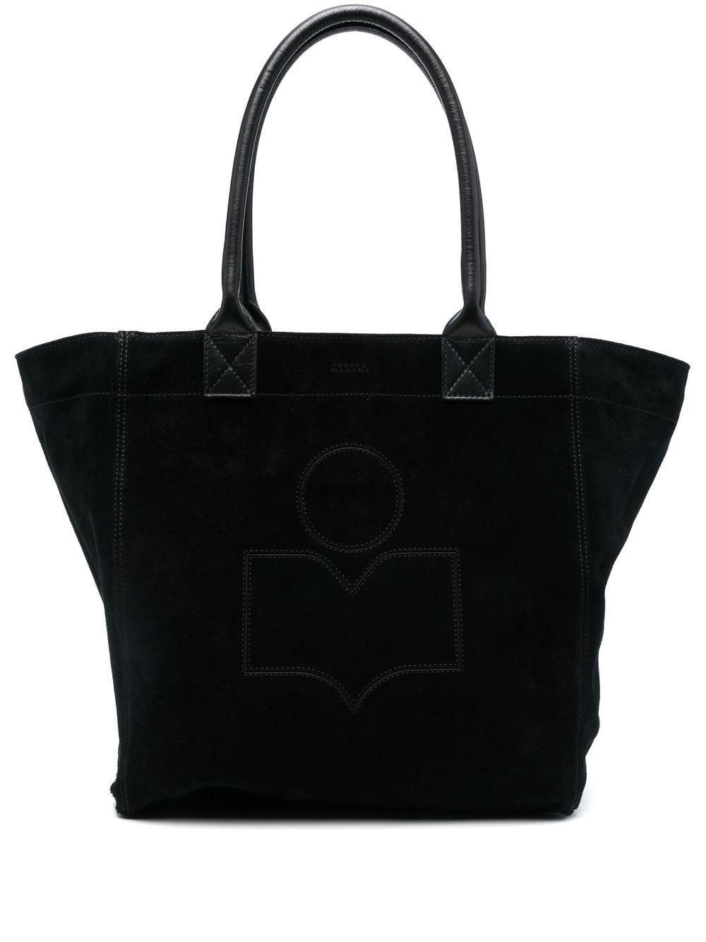 ISABEL MARANT Yenky Leather Tote Bag In Schwarz Product Image