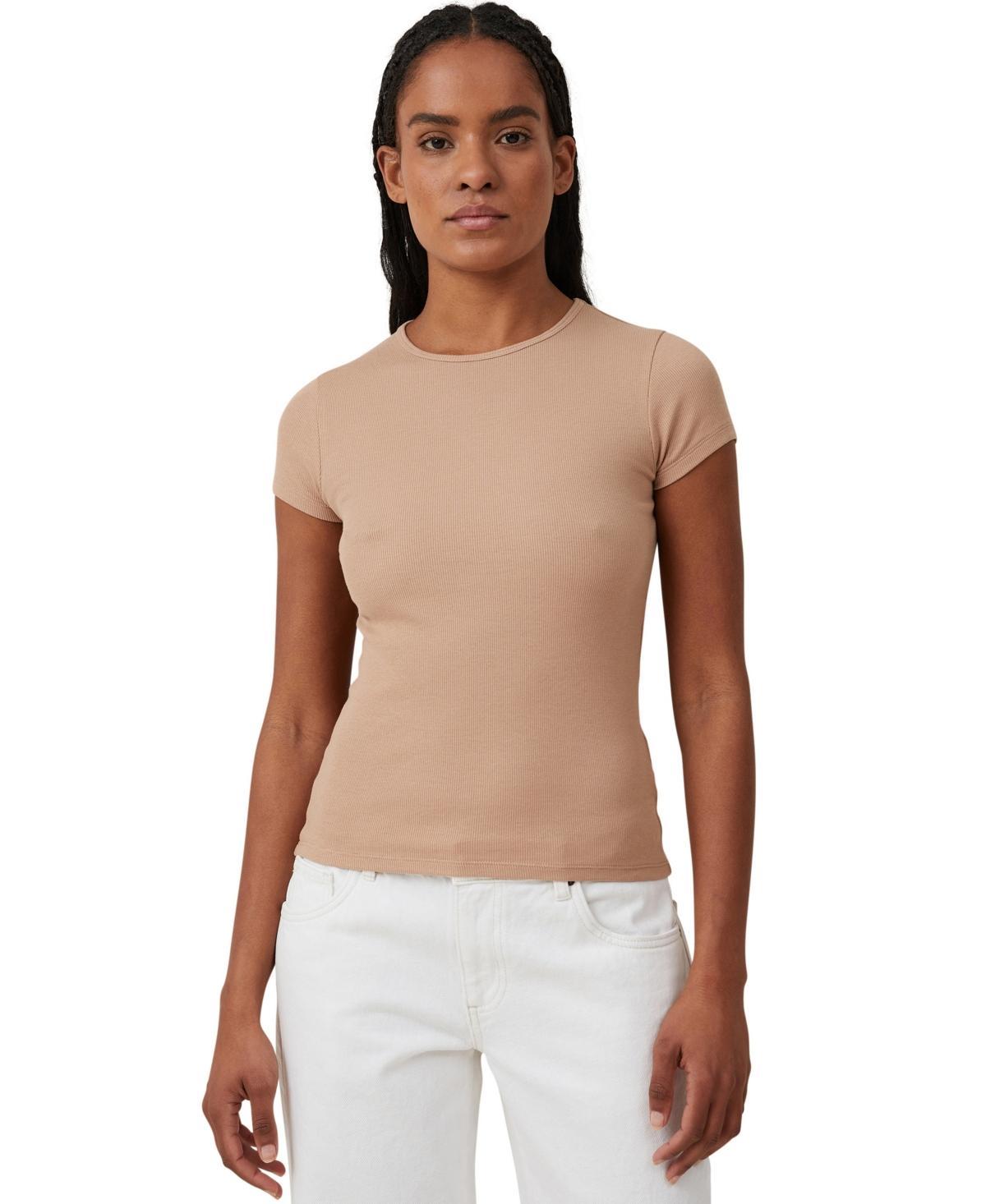 Cotton On Womens The One Rib Crew Neck Short Sleeve T-shirt product image