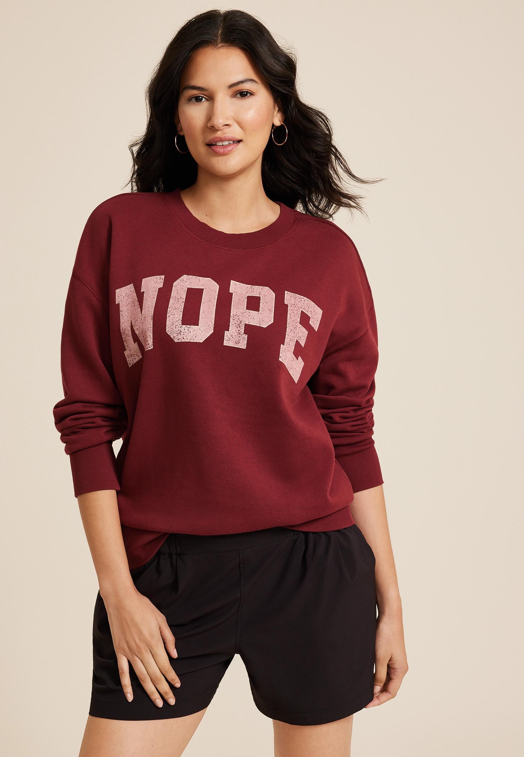 Nope Relaxed Fit Sweatshirt Product Image