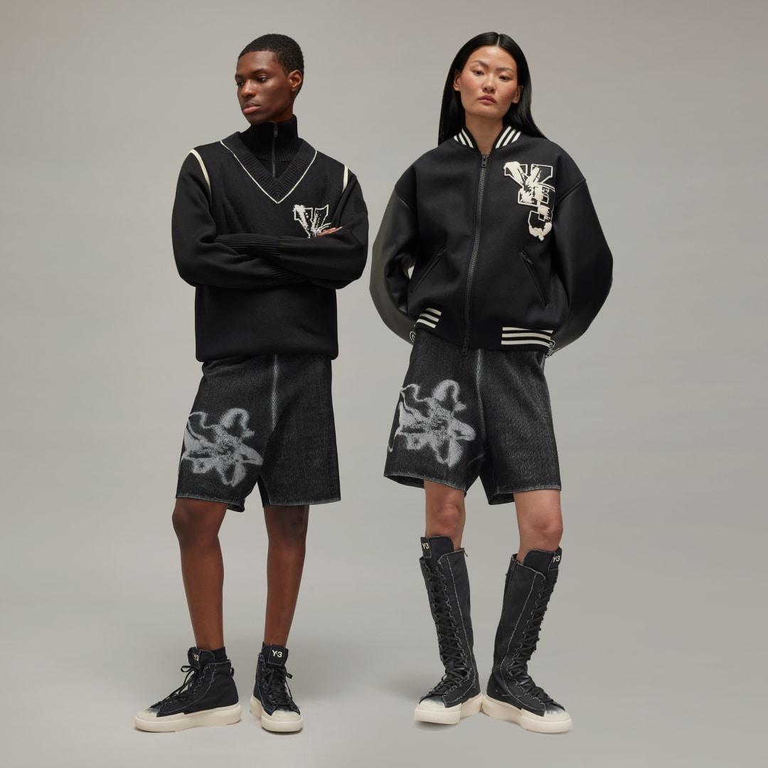 adidas Y-3 Graphic Knit Shorts Black L Unisex Product Image