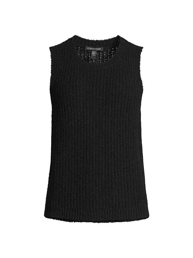 Womens Sleeveless Cotton-Blend Sweater Product Image