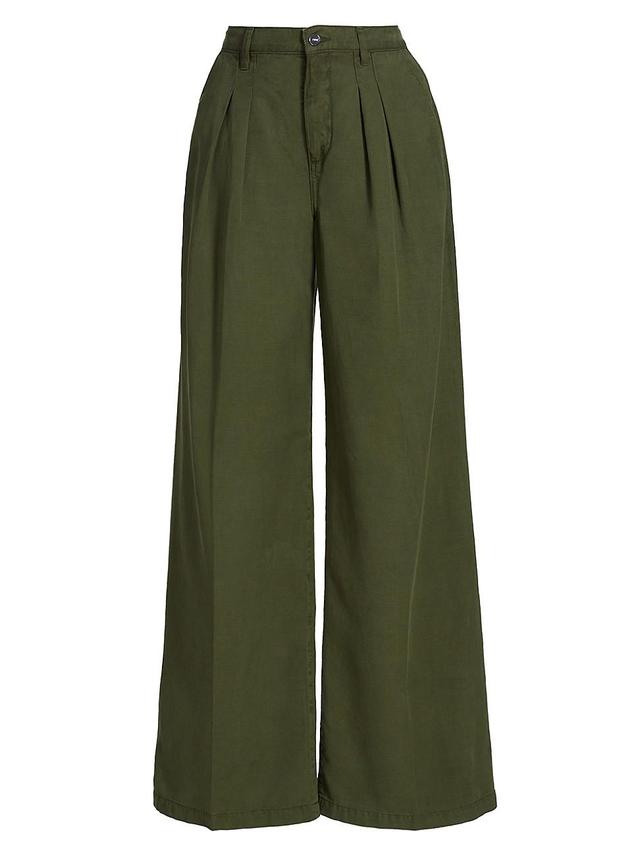 Womens Aurora Pleated Wide-Leg Trousers Product Image