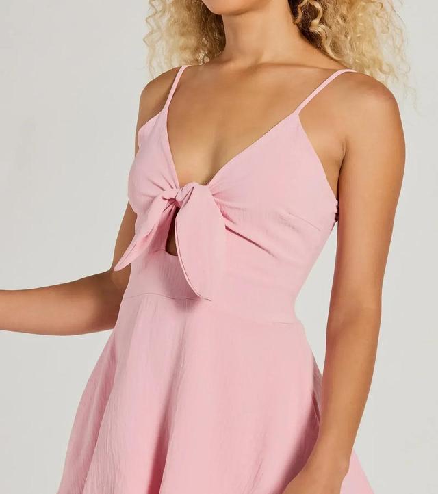 Flirty Look Tie-Front Ruffled Romper Product Image