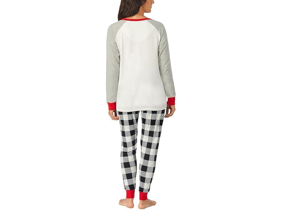 Pajamarama Holiday Gnome Family Long PJ (Black/White Check) Women's Pajama Sets Product Image