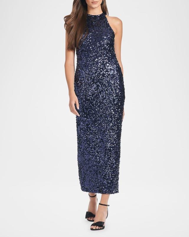 Meera Sleeveless Sequin Column Midi Dress Product Image