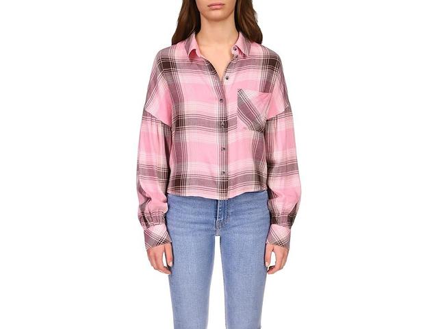 Sanctuary The Cabin Shirt (Peppermint Plaid) Women's Clothing Product Image