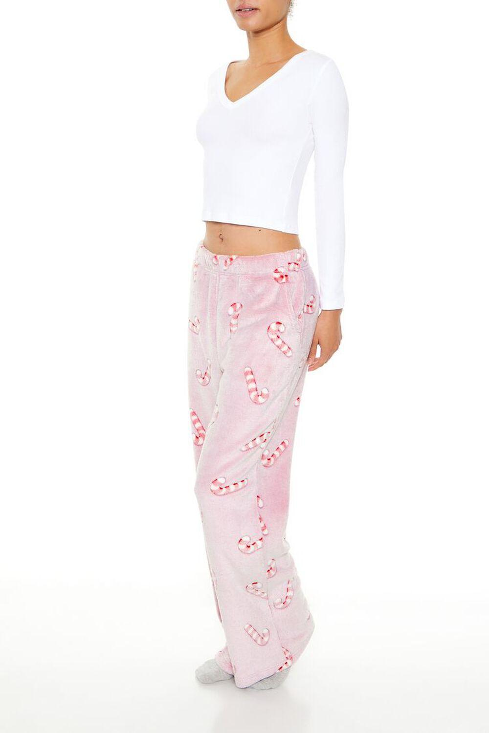 Fleece Candy Cane Pajama Pants | Forever 21 Product Image