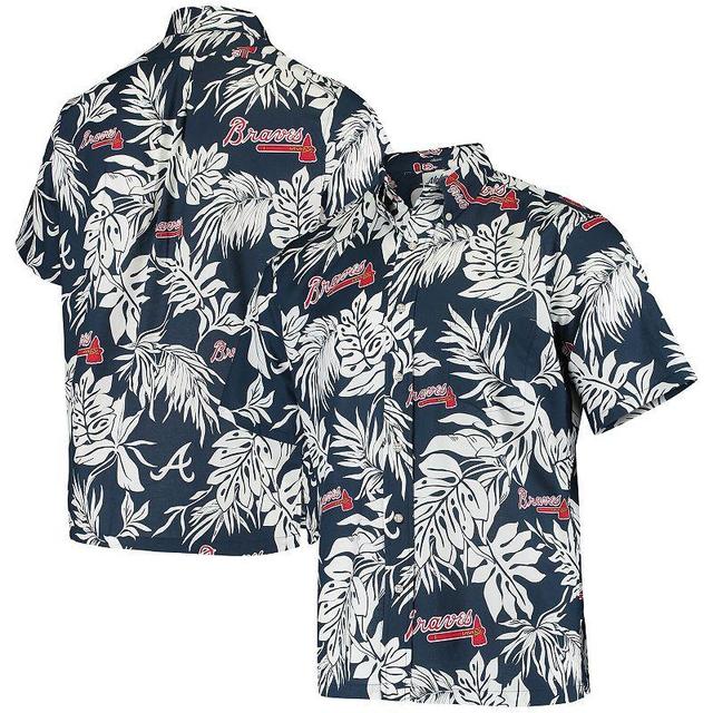 Mens Reyn Spooner Atlanta Braves Aloha Button-Down Shirt Blue Product Image