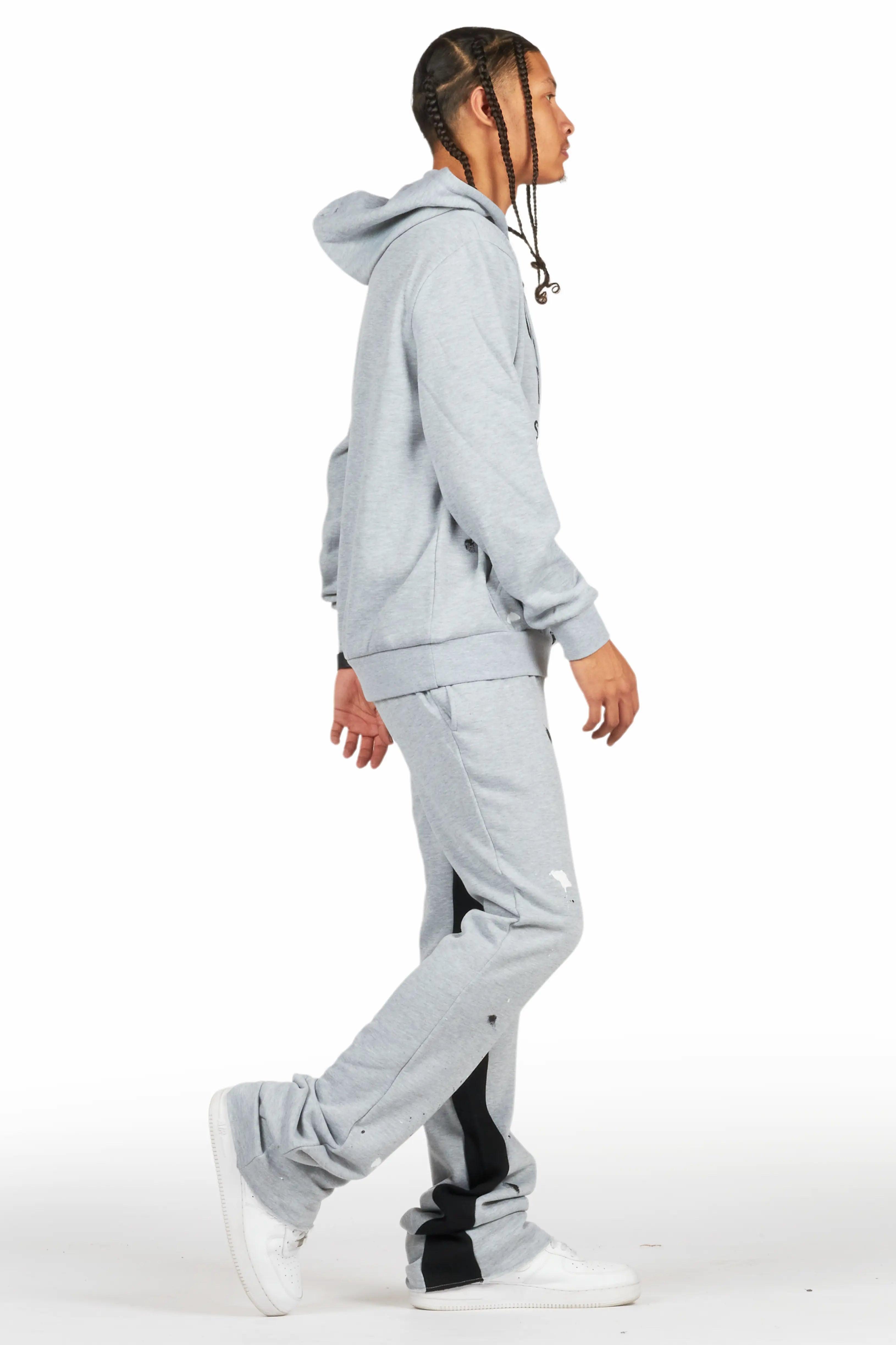 Scottie Heather Grey Hoodie/Baggy Track Pant Set Male Product Image