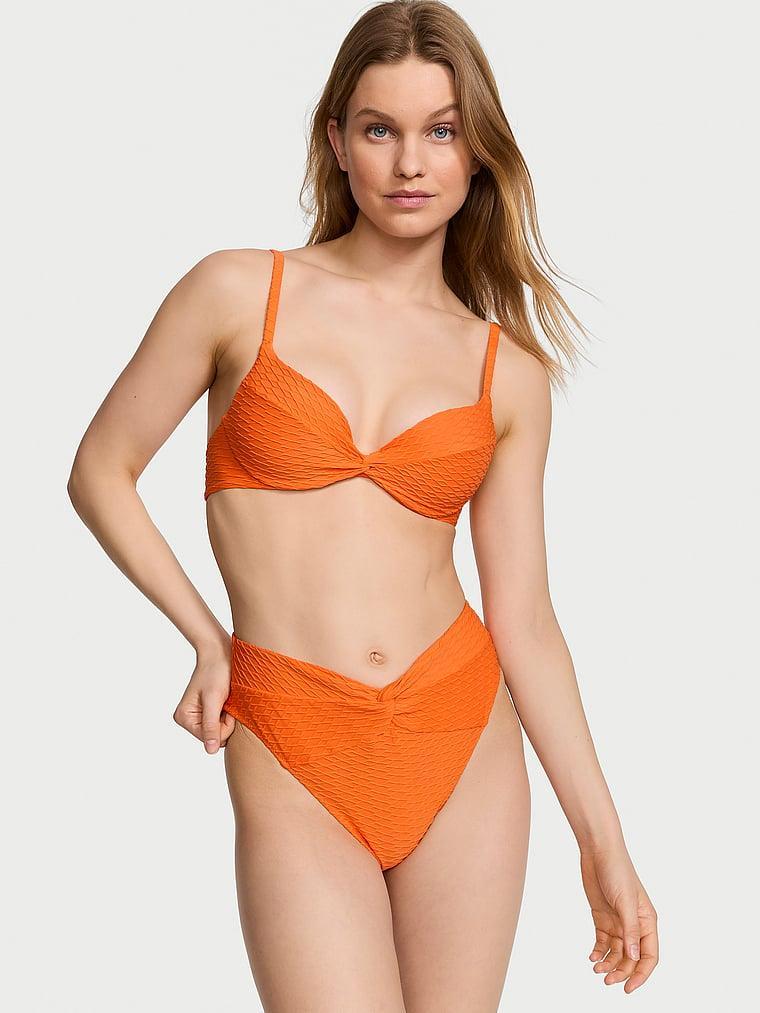 Mix & Match High-Waist Twist Cheeky Bikini Bottom Product Image