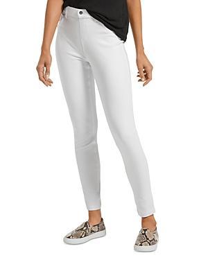 Hue Ultra-Soft High Waist Denim Leggings in White Product Image