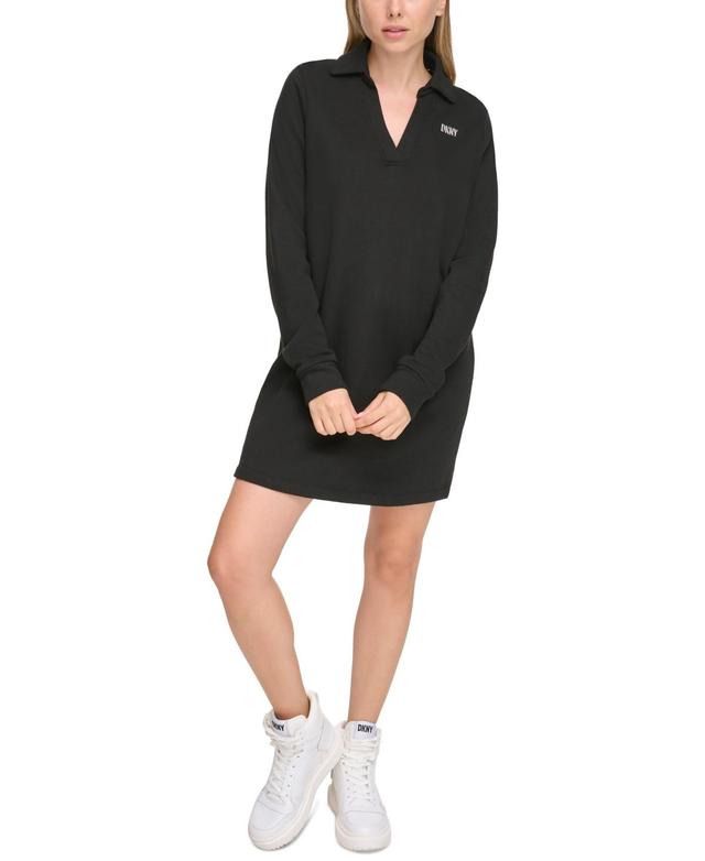 Women's V-Neck Metallic Logo Sneaker Dress Product Image