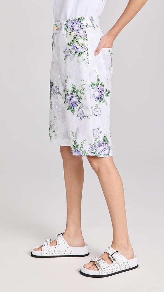 Tanner Fletcher Sid Floral Sequin Shorts | Shopbop Product Image