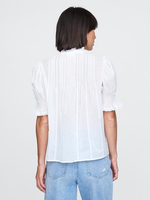 Pintuck Ruffle Shirt Product Image