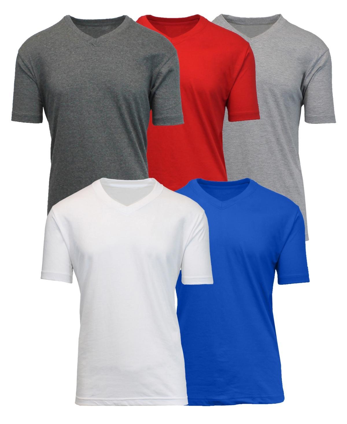 Blue Ice Mens Short Sleeve V-Neck Tee-5 Pack Product Image