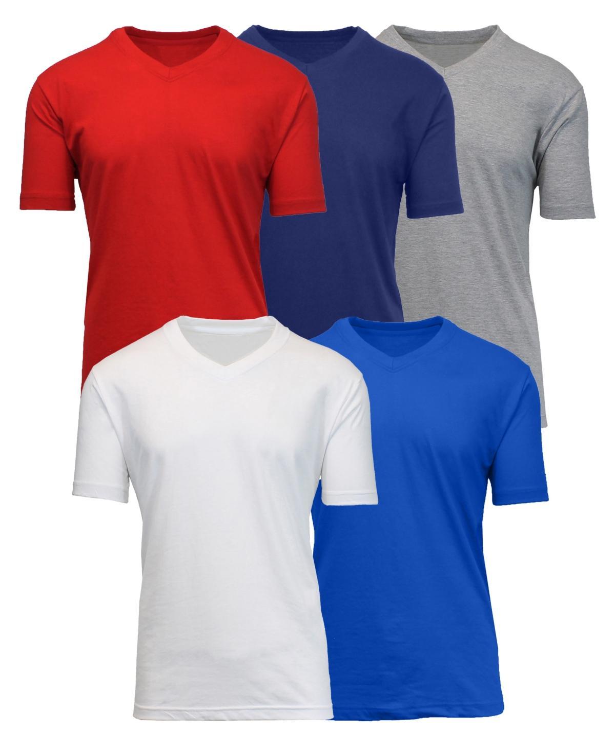 Blue Ice Mens Short Sleeve V-Neck Tee-5 Pack Product Image