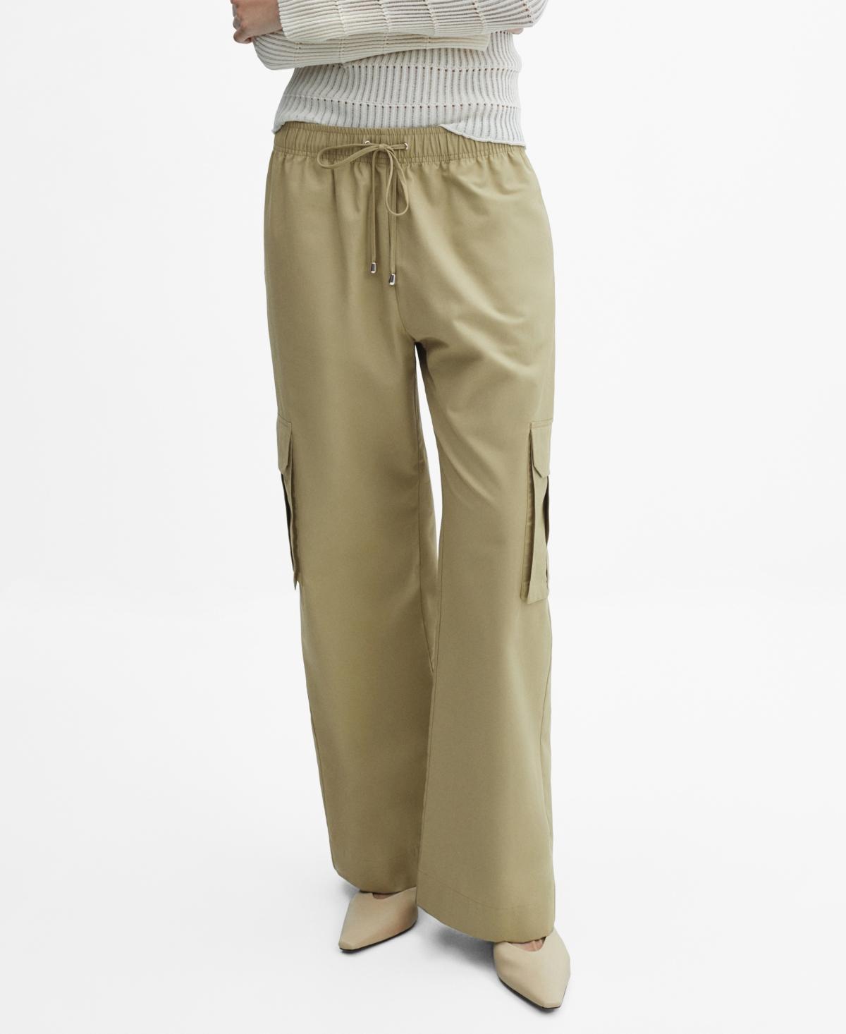 Mango Womens Elastic Waist Cargo Pants Product Image