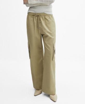 Mango Womens Elastic Waist Cargo Pants Product Image