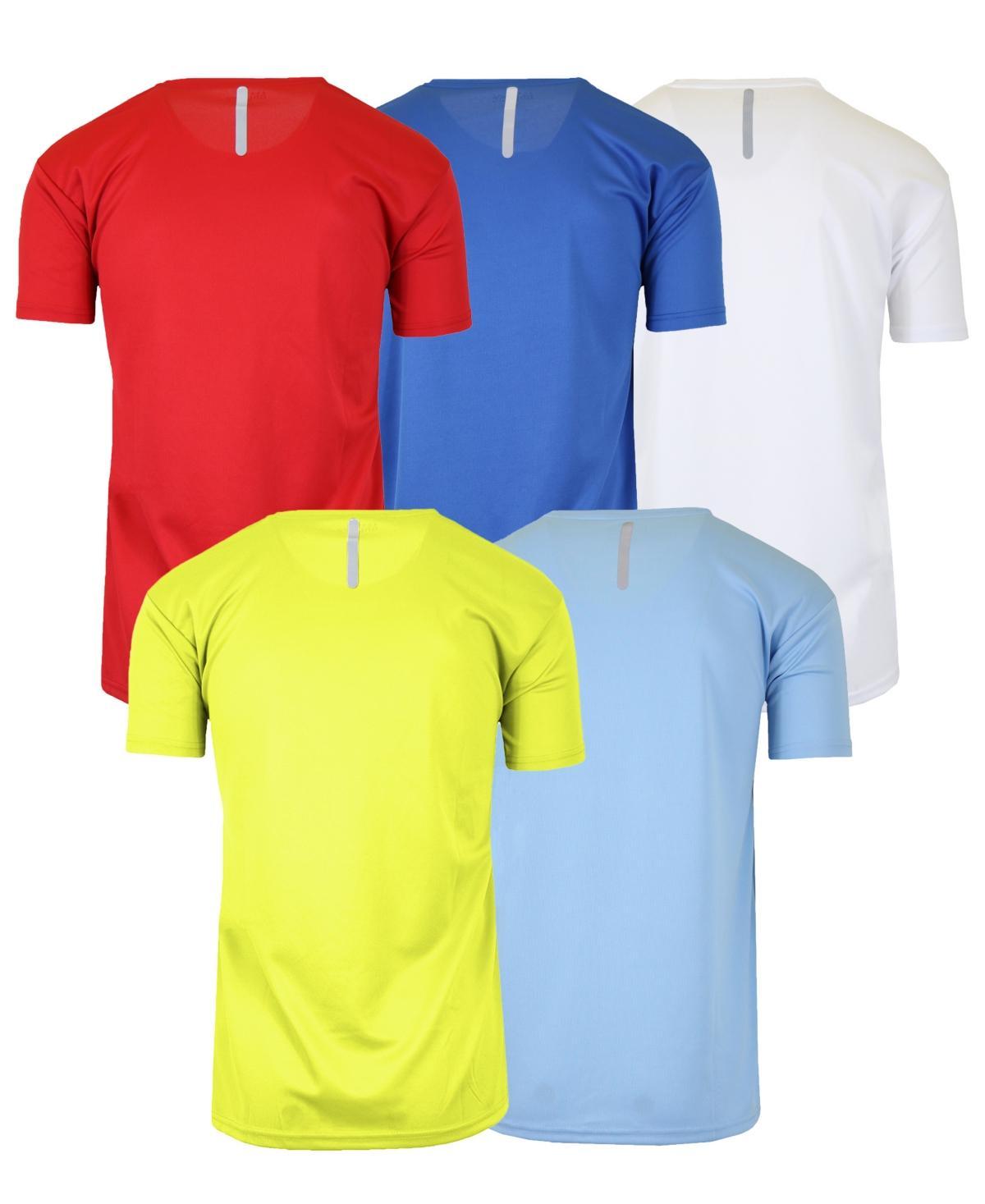 Galaxy By Harvic Mens Short Sleeve Moisture-Wicking Quick Dry Performance Crew Neck Tee -5 Pack Product Image