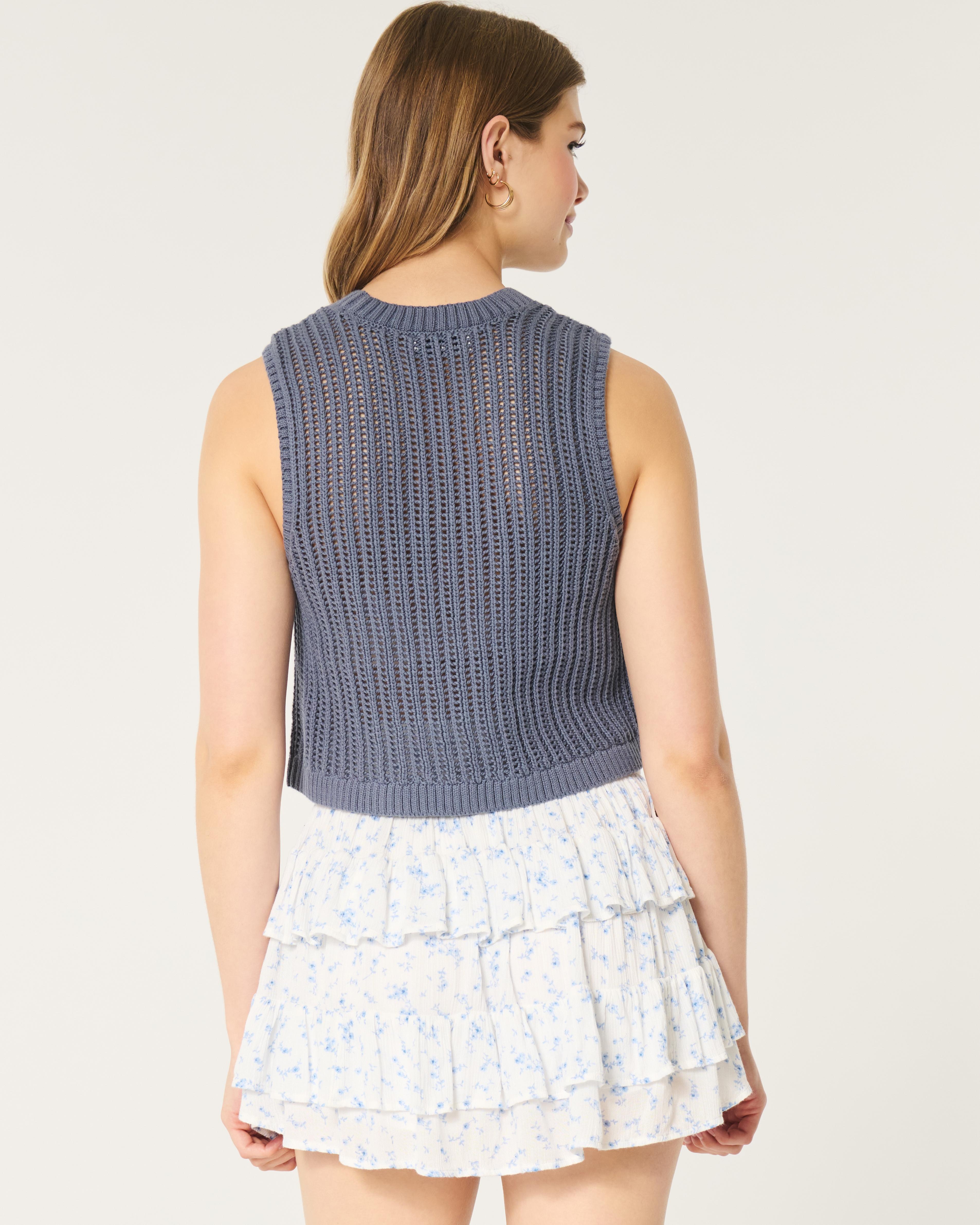 Easy Crochet-Style High-Neck Tank Product Image