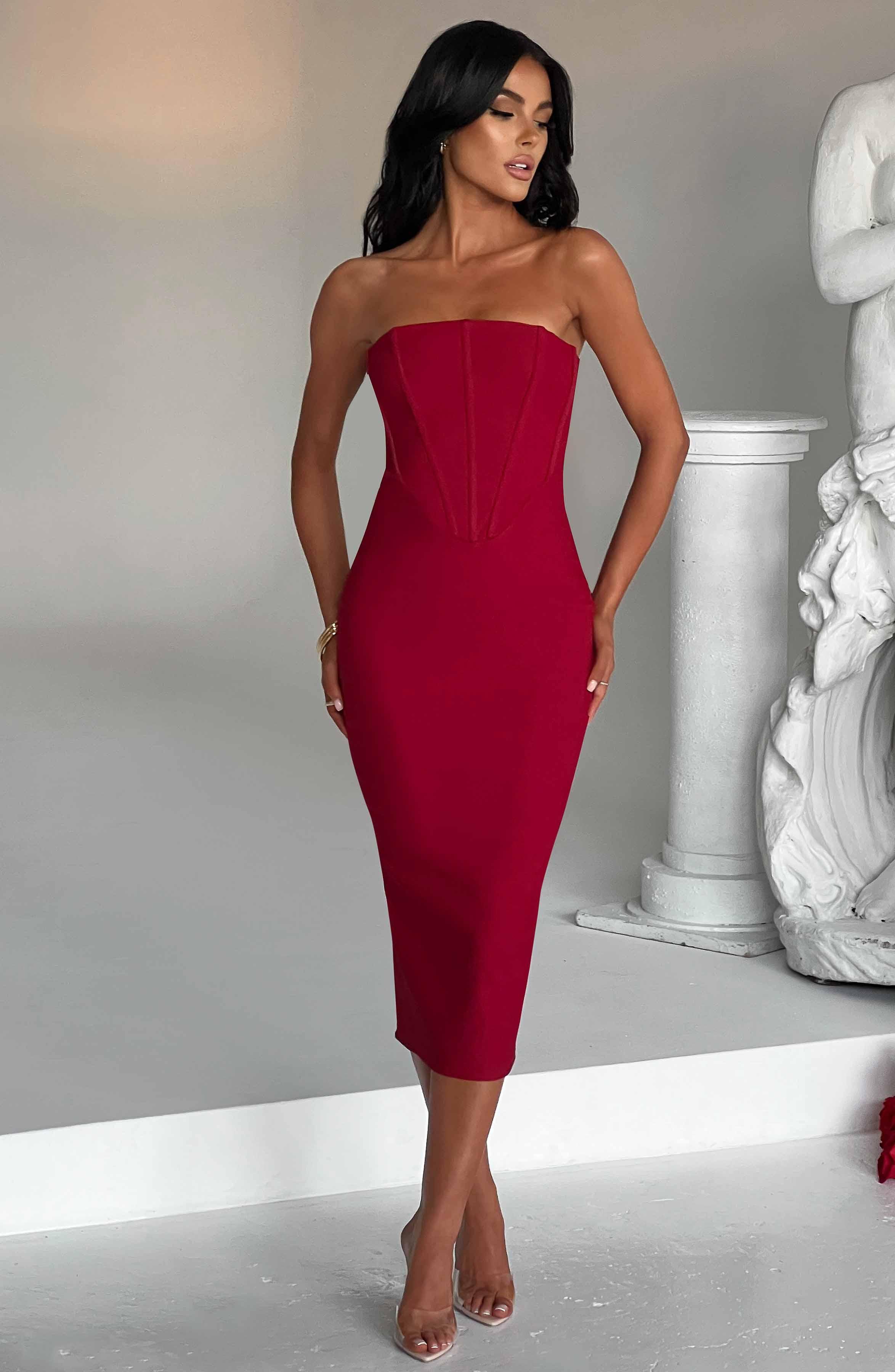 Amore Midi Dress - Red Product Image