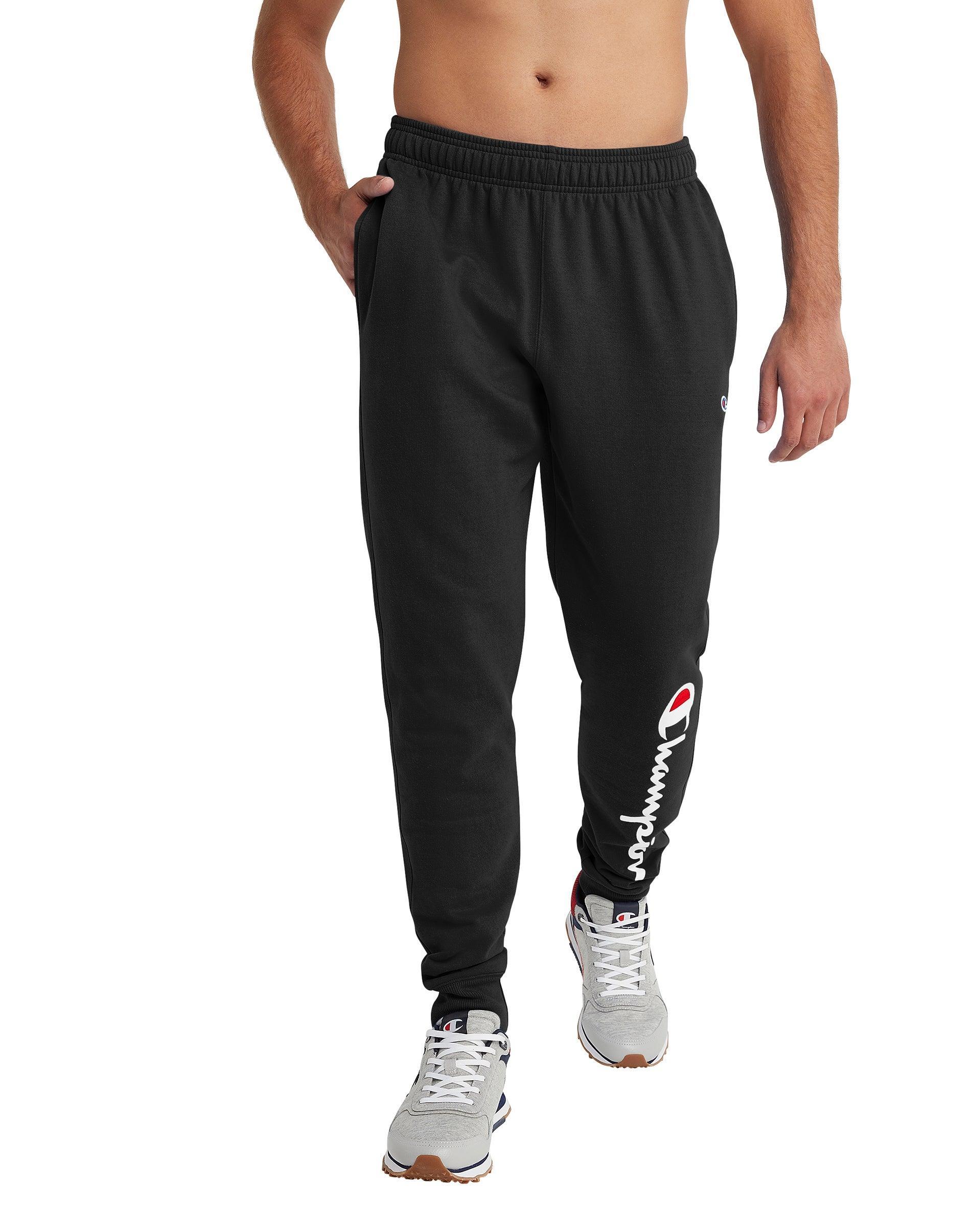 Black Drawstring Pocket Powerblend Fleece Joggers - Men Product Image